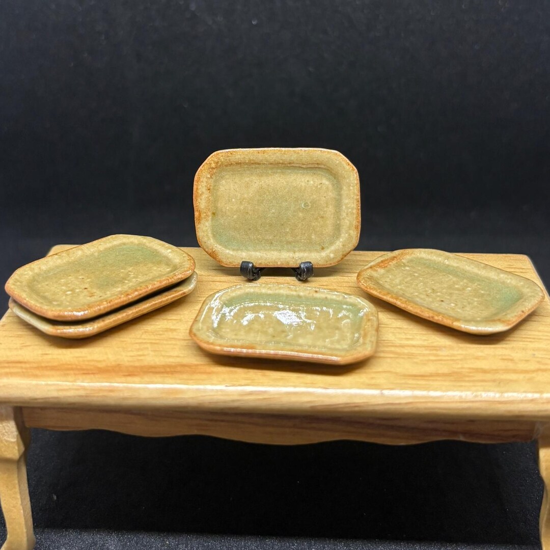 5 Miniature Plate,mini Ceramic Plate,miniature Food Plate,cake Plate ...