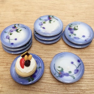 5pcs.Miniature Plate,Miniature Tray,Miniature Ceramic Plate,Miniature Ceramic Tray Miniature food,Doll&#39;s House plate,Dollhouse