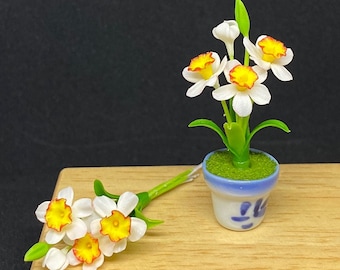Miniature Flower,Miniature Flower Pot,Miniature Vase,Dollhouse Flower,Miniature Garden,Dollhouse Flower Pot,Dollhouse,Miniatures