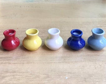 Miniature Vase,Miniature Ceramic Vase,Dolls House decoration,Dolls and miniature,Small vase,Miniature flower vase,miniature accessories,DIY