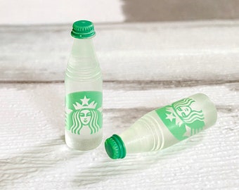 5pcs. Miniature Starbucks water Bottle,Miniature Starbucks,Miniature Bottle,Starbucks,Bottle,Water