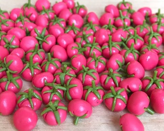 8 pcs. Miniature Tomato,Miniature foods,Dolls and Miniature,Dolls house,Red Tomato, Vegetable, Small Tomato, DIY :VG008
