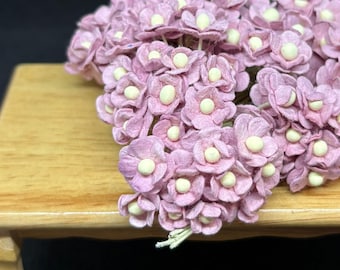 100 Stk.10 mm.Miniatur Maulbeerpapier,Miniatur Papierblume,Maulbeerpapier,Puppenhaus Papierblume,Mini Blume,DIY Blume,Maulbeere,DIY