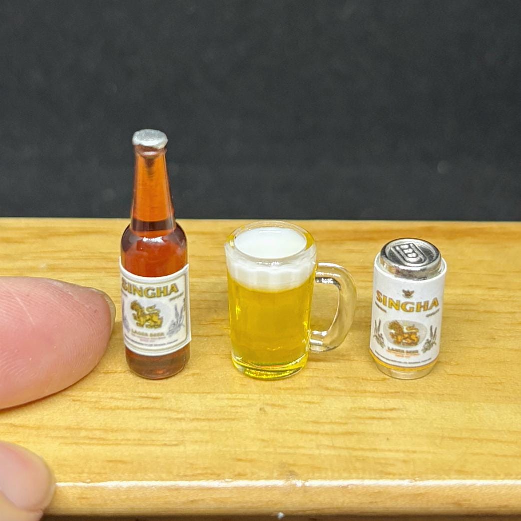 10 Künstliche Mini-Bierflaschen – Perfekt Für Deko, Puppenhäuser & Bastelprojekte