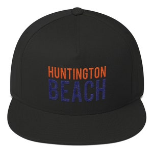Huntington Beach 4th of July Red White and Blue Flat Bill Cap