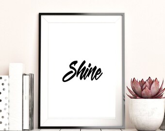 Inspirational Word  16 Printable Wall Art, Inspirational Quotes, Downloadable Art, Black and White, Home Office Decor, Downloadable Print