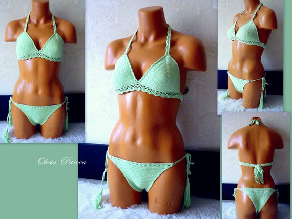 light green swimsuit