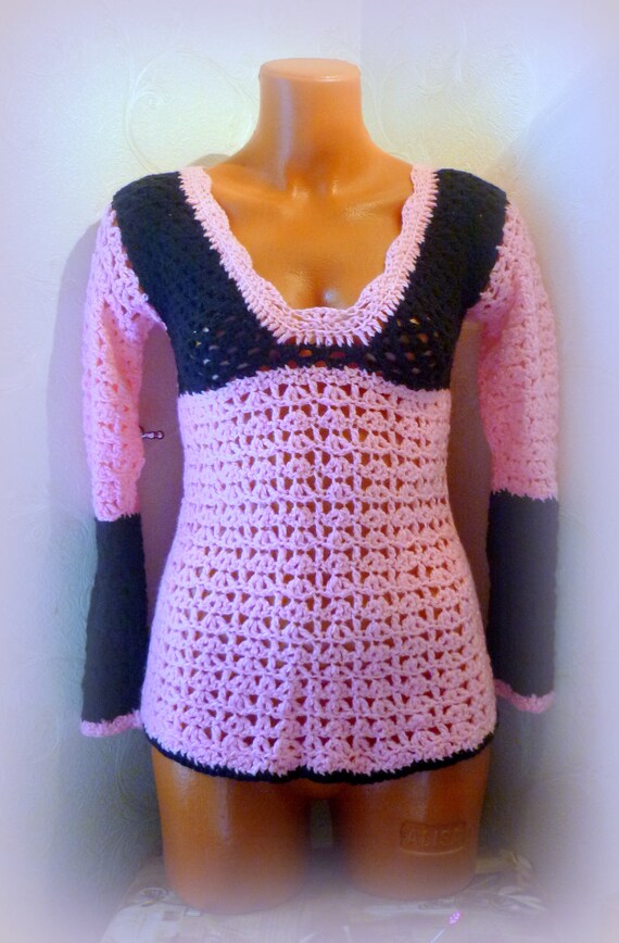 Crochet rose vers le haut