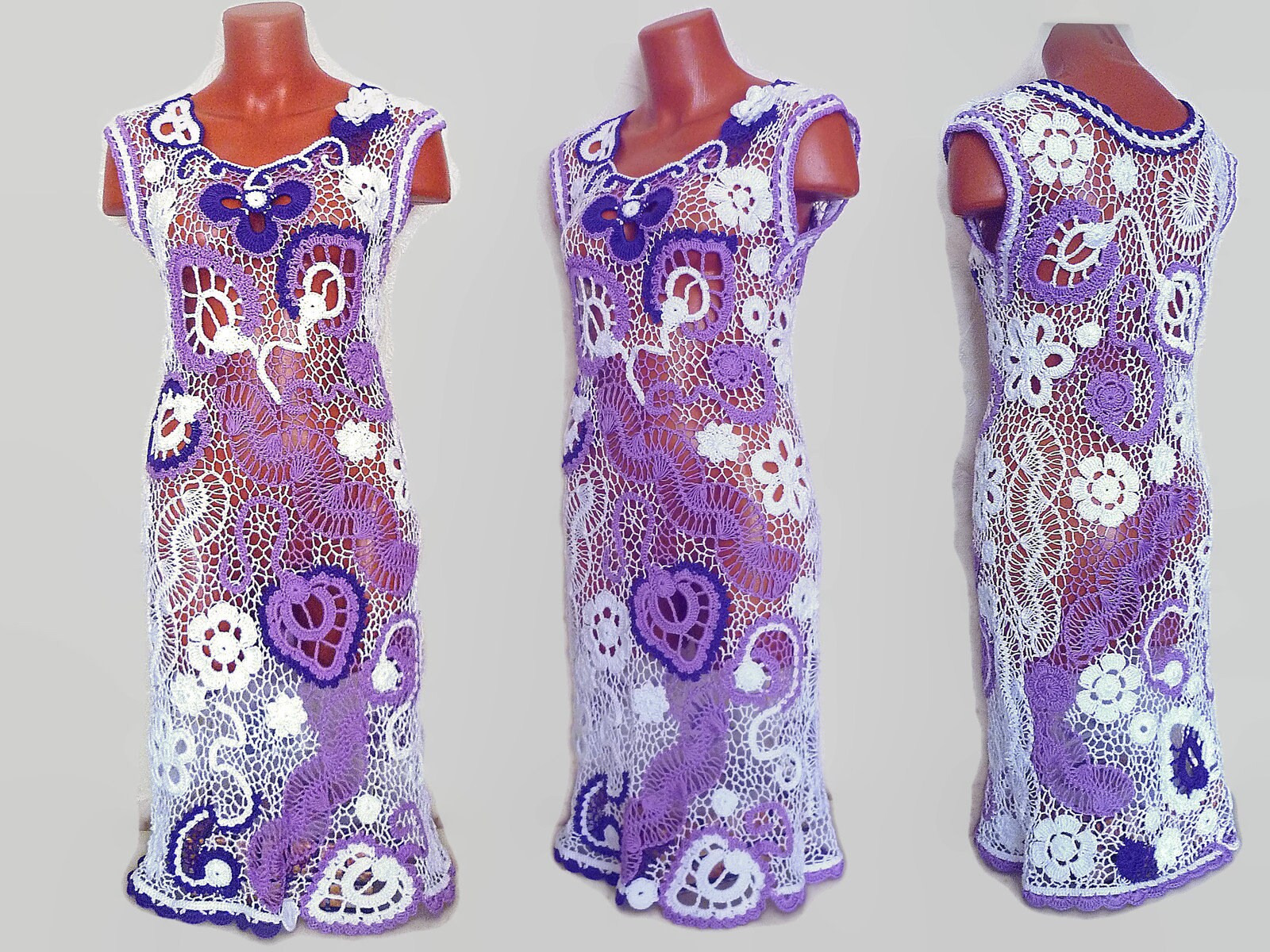 purple and white floral dress