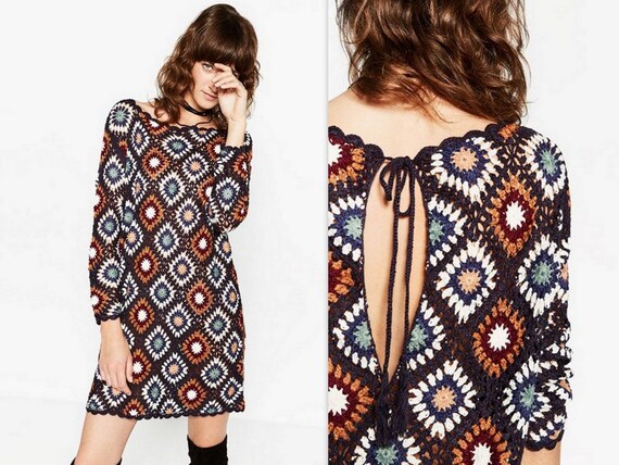 hippie sweater dress