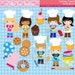 Cooking Clipart, Baking Clipart, Little Baker Cooking Invitation Birthday Party Invite Cookies Cupcakes / INSTANT DOWNLOAD  (CG060) 