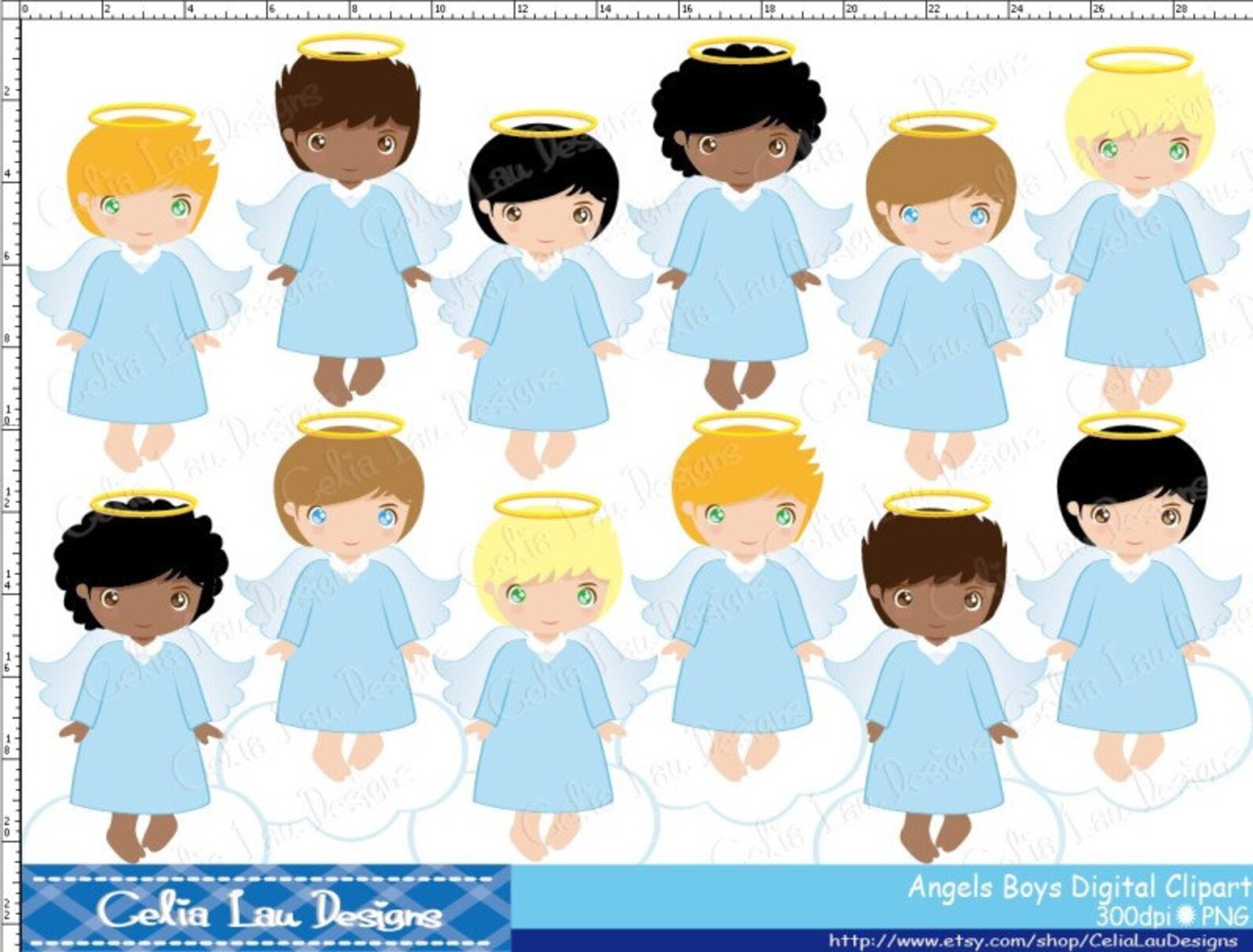 Angel Boy Digital Clipart Angel Clipart Angel Clip Art - Etsy
