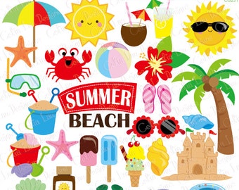 Summer clipart, Beach clip art