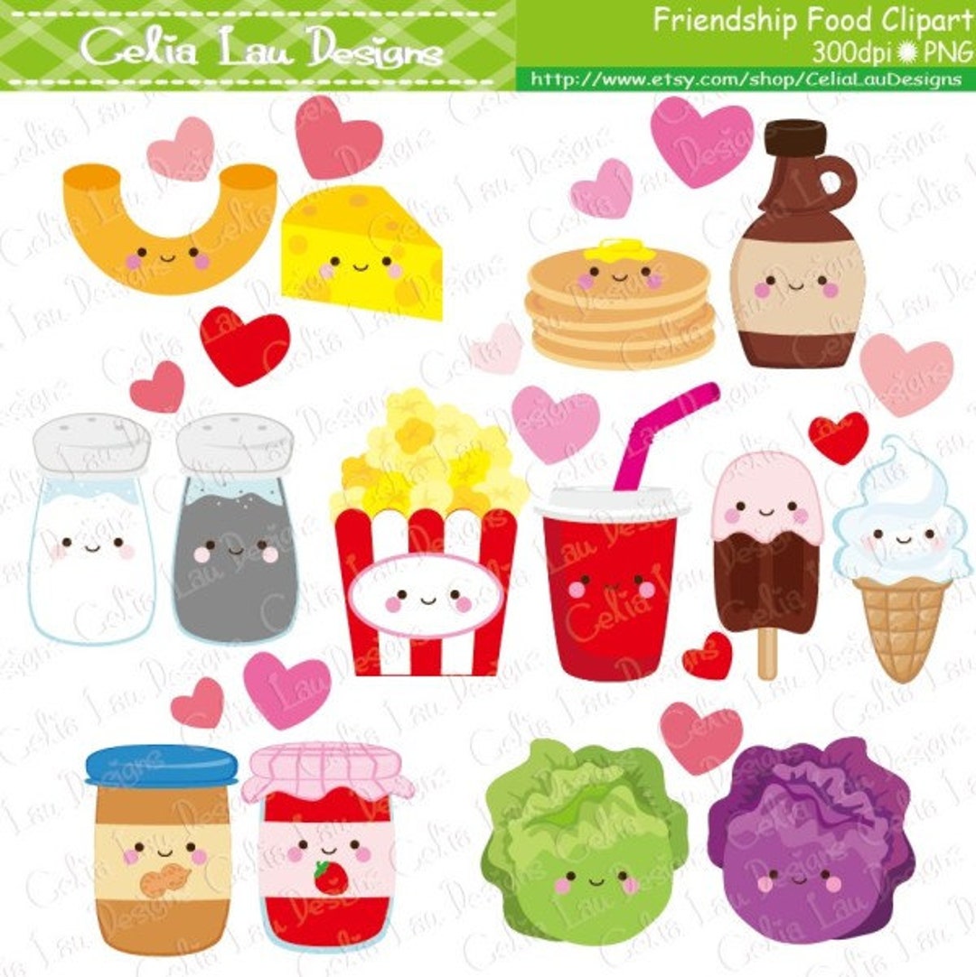 Friendship Food Cartoon 2 Best Friend Cute Clip Art / Cute - Etsy Sweden Friendship Food Cartoon 2 Best Friend Cute Clip Art / Cute - Etsy Sweden