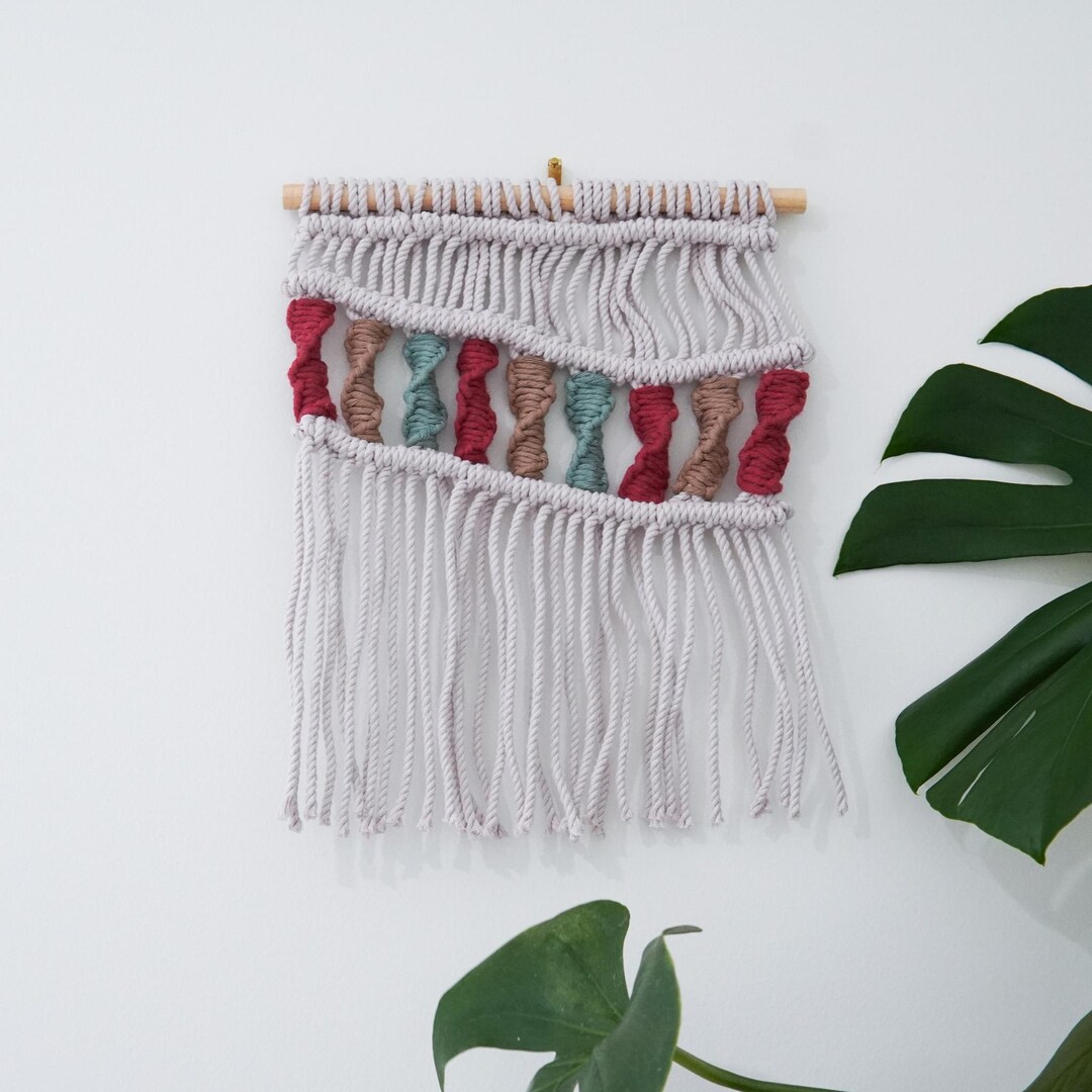 Macrame Wave Handmade Macrame Wave Wall Hanging, Recycled Cotton, Boho Decor - Etsy