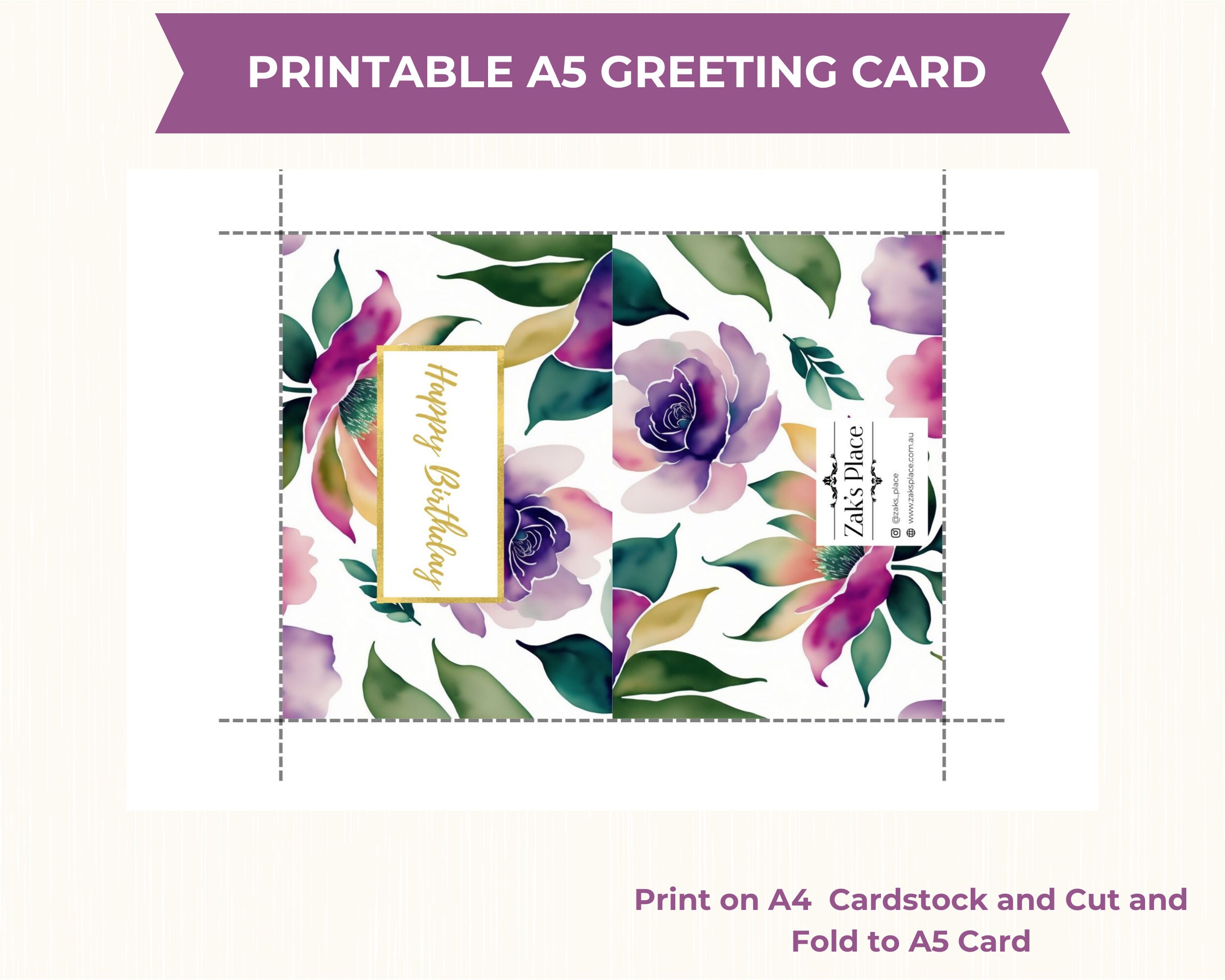 Printable Birthday Card Birthday Card for Her Card for Her - Etsy