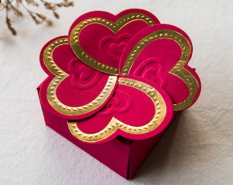 10x Heart Favor Boxes, Party Favors, Gifts, Bridal Shower, Baby Shower Favour, Wedding Box, Heart Shaped Favour Boxes