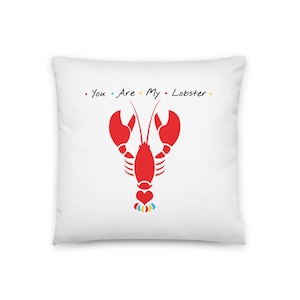 LOBSTER THROW PILLOW - Sofa Throw Pillow - You are my Lobster Romantic pillows For Wife - Hidden Zipper Pillow - Printed Room Pillows