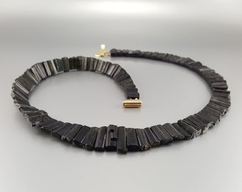Statement Necklace Tourmaline unique gift for her natural raw stone gemstone October birthstone anniversary gift DDP US paid