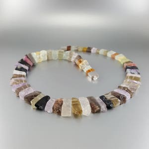 Necklace Smoky quartz Onyx Crystal Amethyst statement multi raw stone collier autumn colors unique gift for her natural gemstone