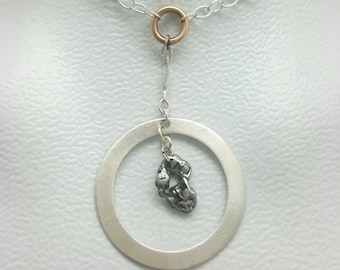 Sterling Silver Meteorite Y Necklace – Campo del Cielo, Celestial Jewelry