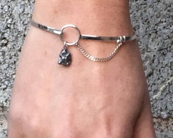 Campo Del Cielo Meteorite Bracelet - Sterling Silver Bangle