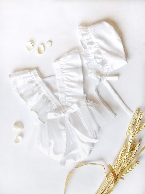white ruffle romper newborn