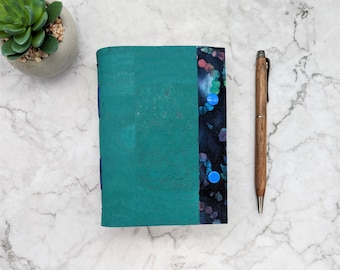 Turquoise Journal, Lined Notebook, Eco Friendly Gift, Gift For Writer, A6