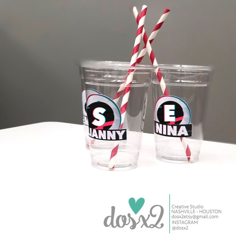 TikTok Party Cups Clear Etsy
