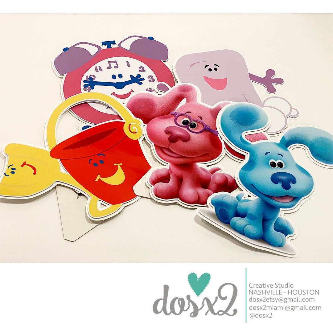 Blue Clue Cutouts Stands 5 Etsy