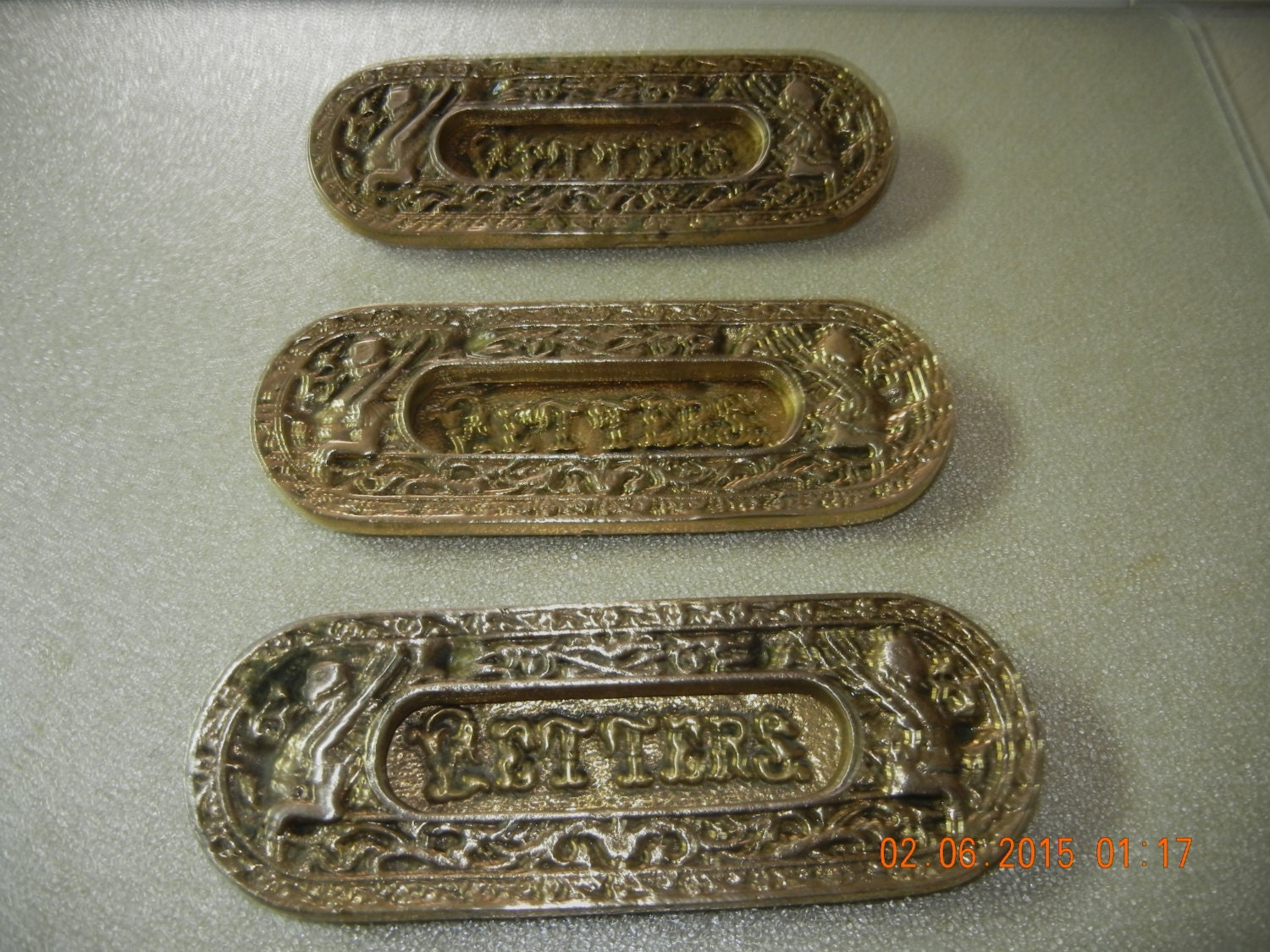 Antique Brass Door Mail Slot Ventage Etsy