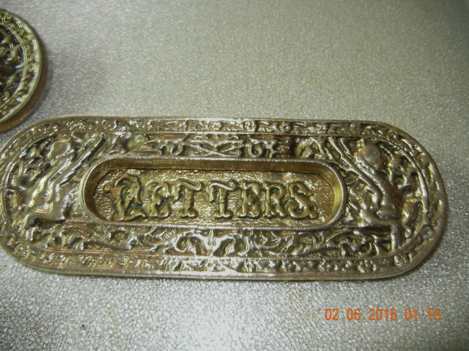 Antique Brass Door Mail Slot Ventage Etsy