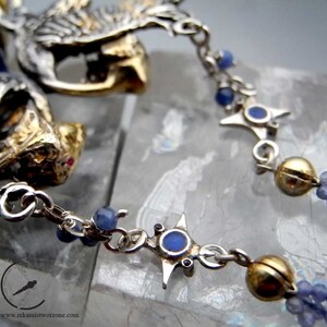 Treasure of Tanzania exclusive silver necklace with tanzanite crystal, tanzanites, diamonds, rubies image 5