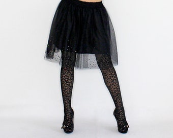 Black Tulle skirt, Cocktail, party knee length skirt