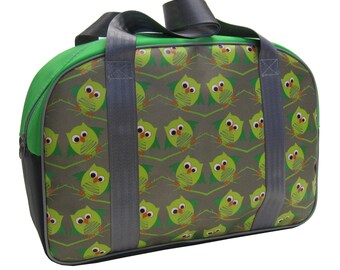 Little Packrats OWL Round Top Tote