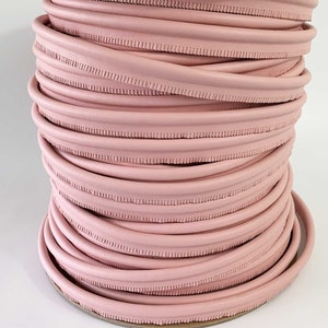 10 yds PINK Faux Leather Vegan Vinyl Piping- 11/16 width Slashed Edge Single Full Fold- For Upholstery, Handbags, Sewing