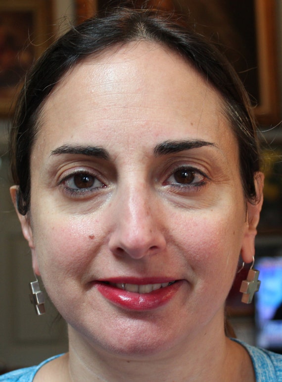 Dramatic Sterling Silver Cross Earrings/Handcraft… - image 6