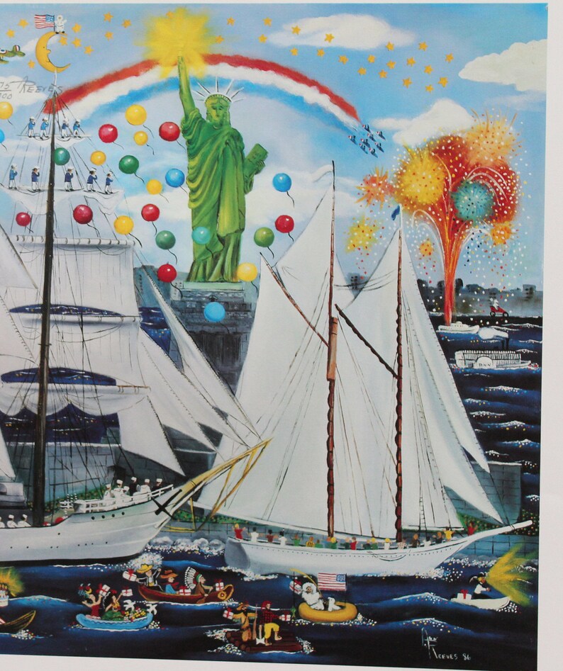 Ann Reeves n.y. Harbor Tall Ships:1886-1986 Folk - Etsy