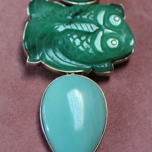 Amy Kahn Russell Multi Stone Pendant, Brooch, Enhancer/Multi Gemstone Designer Brooch, Pendant, Enhancer/Designer Statement Pendant