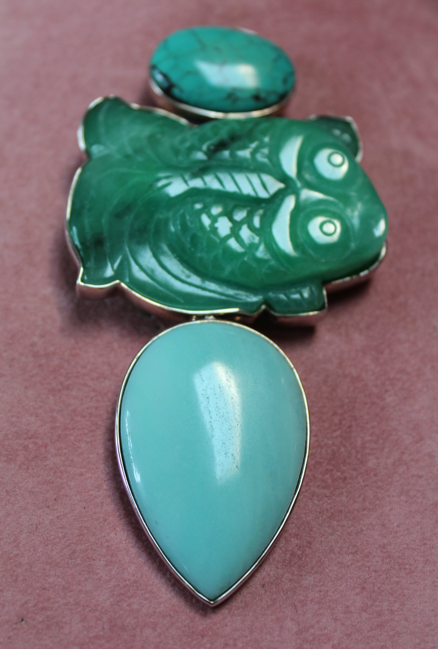 Amy Kahn Russell Multi Stone Pendant, Brooch, Enhancer/multi