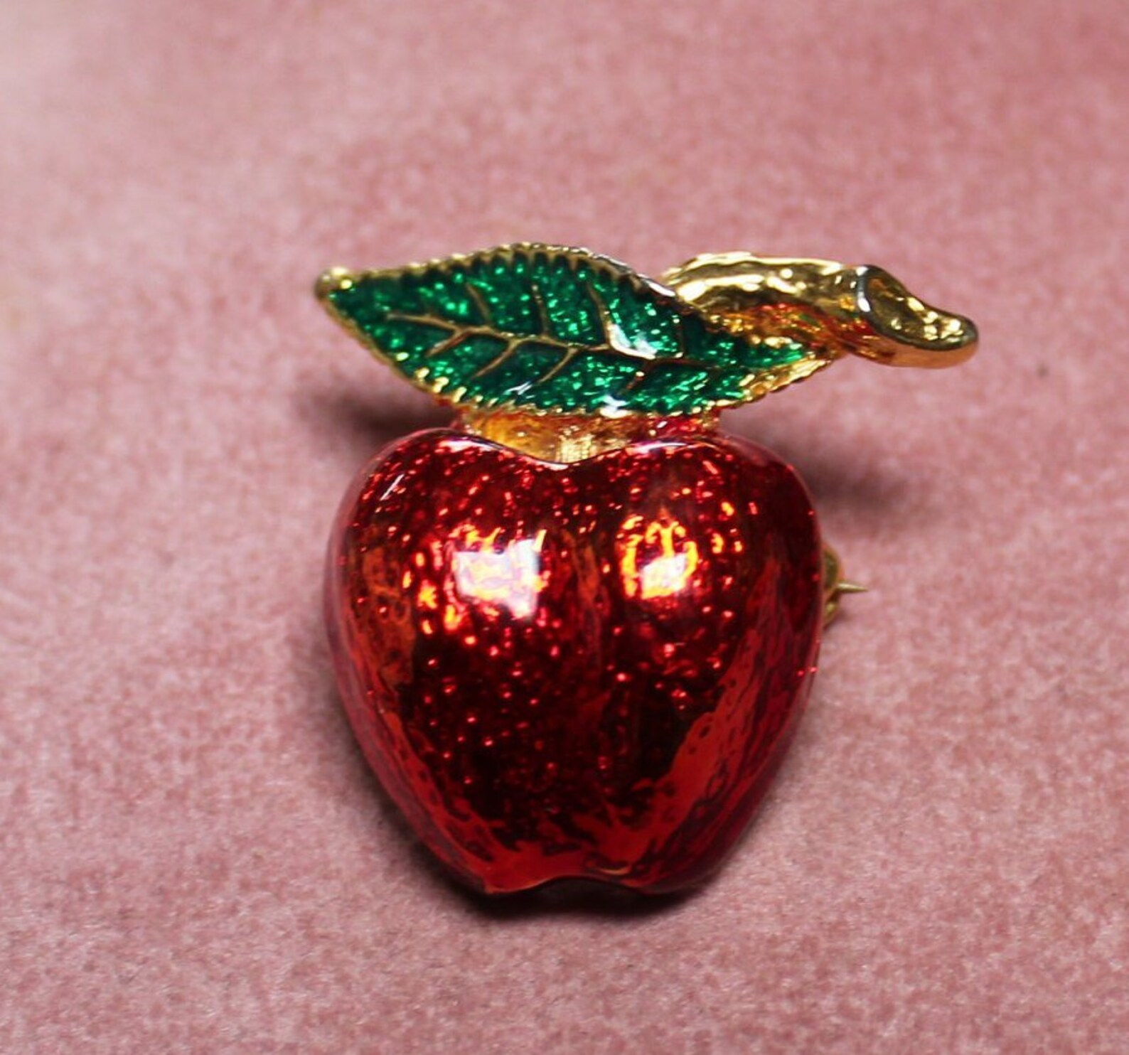 Big Apple Brooch/enameled Apple Brooch/enameled Big Apple Etsy
