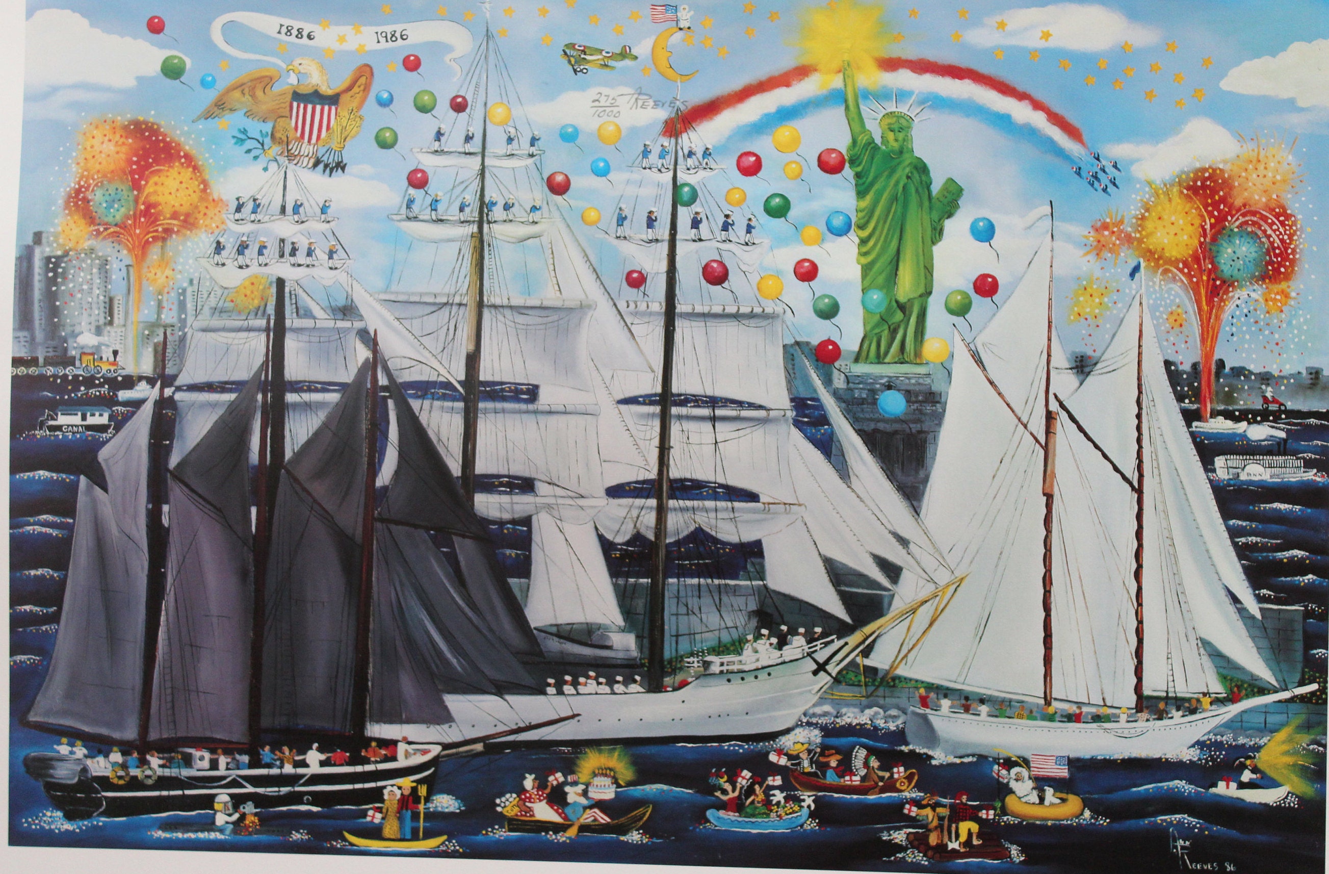 Ann Reeves n.y. Harbor Tall Ships:1886-1986 Folk - Etsy
