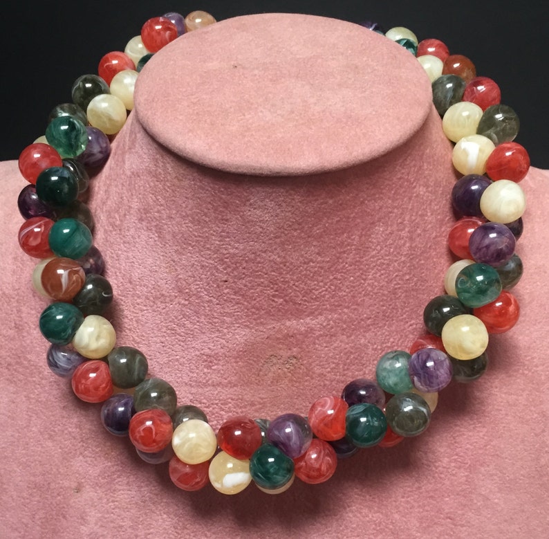 Bubble Gum Necklace multi Color Beaded Necklace multi Color Etsy