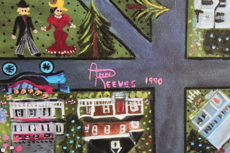 Ann Reeves belvidere Folk Art Lithograph Signed - Etsy