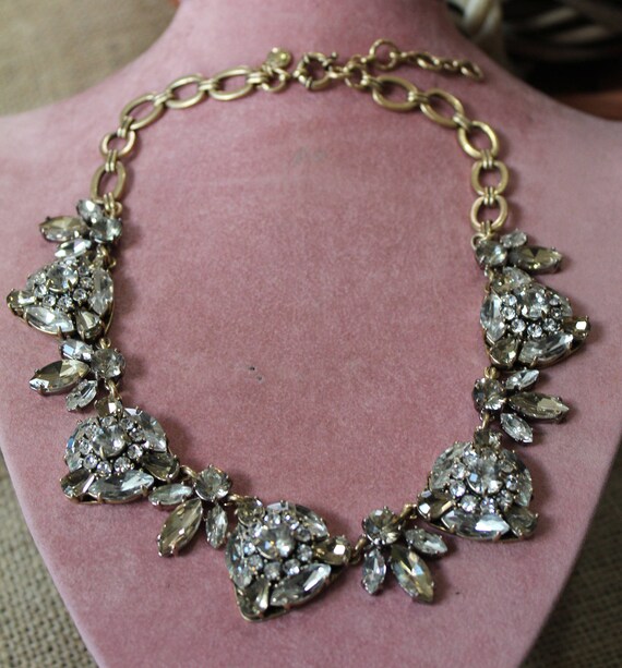 J Crew Necklace Delicate Rhinestone Crystal Gold | J crew necklace, Womens jewelry  necklace, Crystal rhinestone