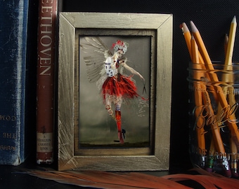 Ukranian Dancer/Framed/6x4/Original Art/ Limited Edition/ Mixed Media/ Photography Print/Ukrainian war/ putin and Ukraine/ Russian doll/free