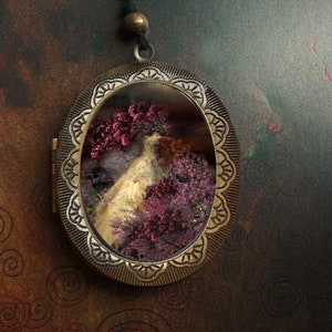 Ophelia Locket / Ophelia cadeau / ovale Ophelia hanger / vlinder liefhebbers cadeau / Ophelia hanger / Ophelia medaillon / Ophelia sieraden / rustieke sieraden