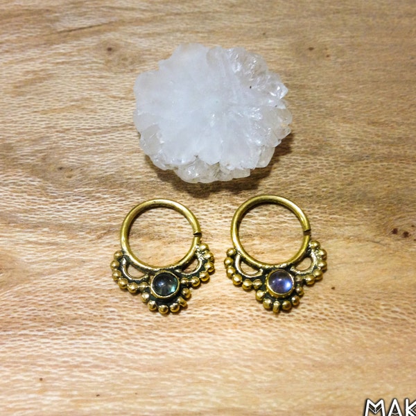 Tribal Nose Ring Septum • Gold Nose Ring Women Piercing • Goddess Septum boho Bohemian Septum Nose Ring jewelry