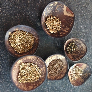 BRASS BEADS Macrame Gold Beads Macrame Making Raw Brass Big Hole Beads Metal Indian Craft Supply DIY Jewelry