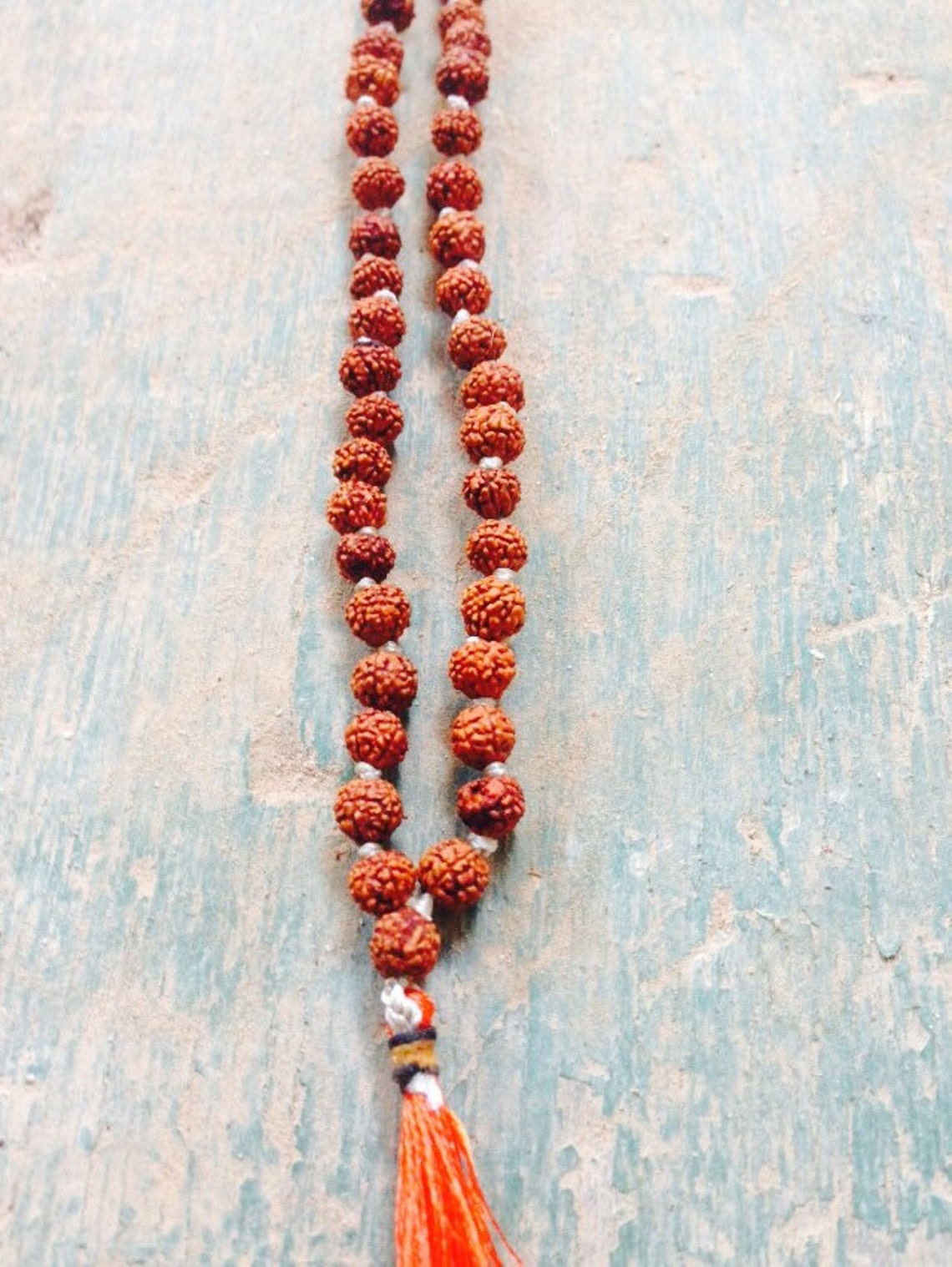 Rudraksha Japa Mala Beaded Wooden Rudraksha Necklace 5 Mm - Etsy